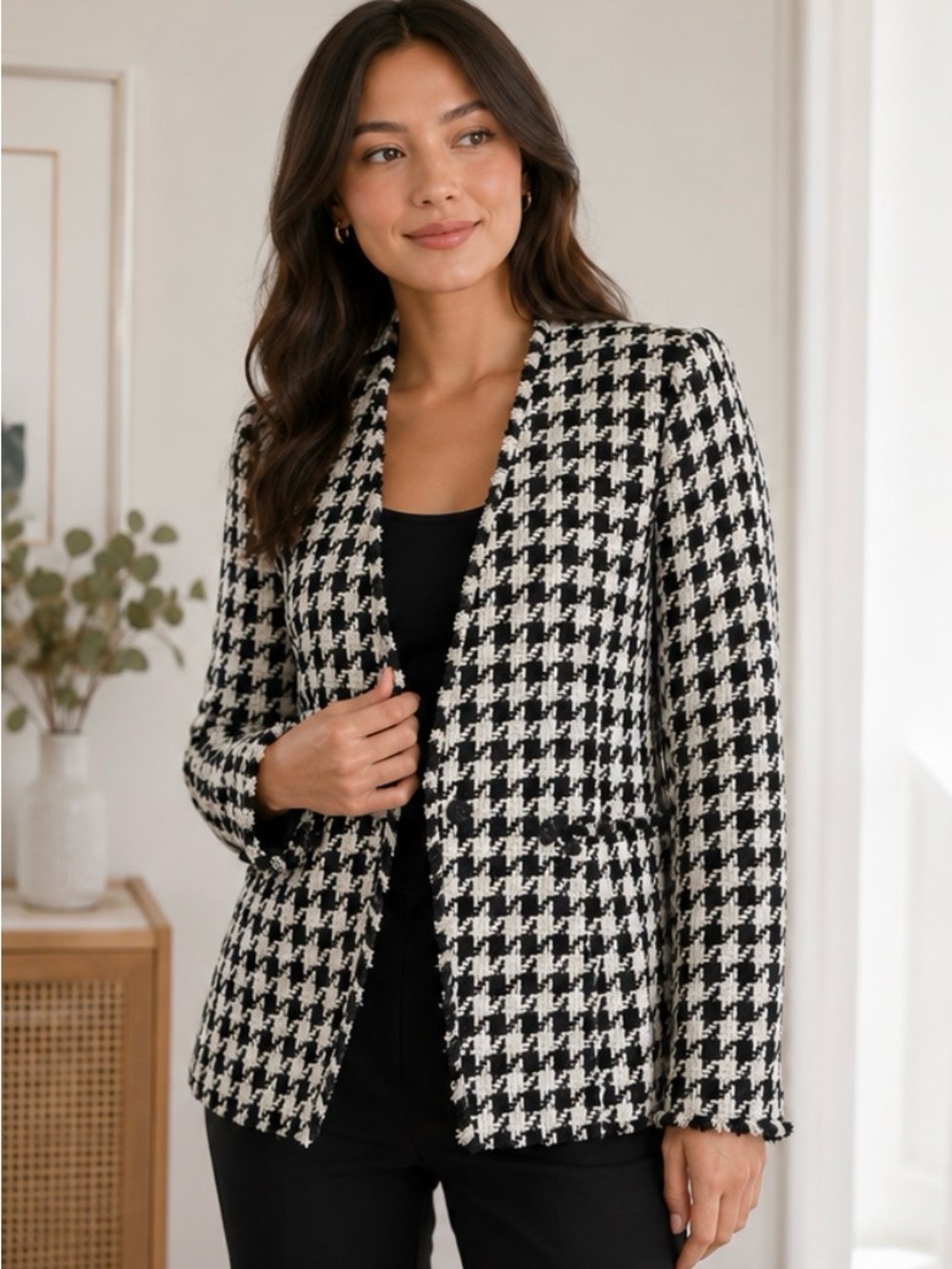Express Black & White Blazer Jacket
